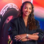 Naomi Schiff working in the Formula 1 paddock during a Grand Prix weekend
